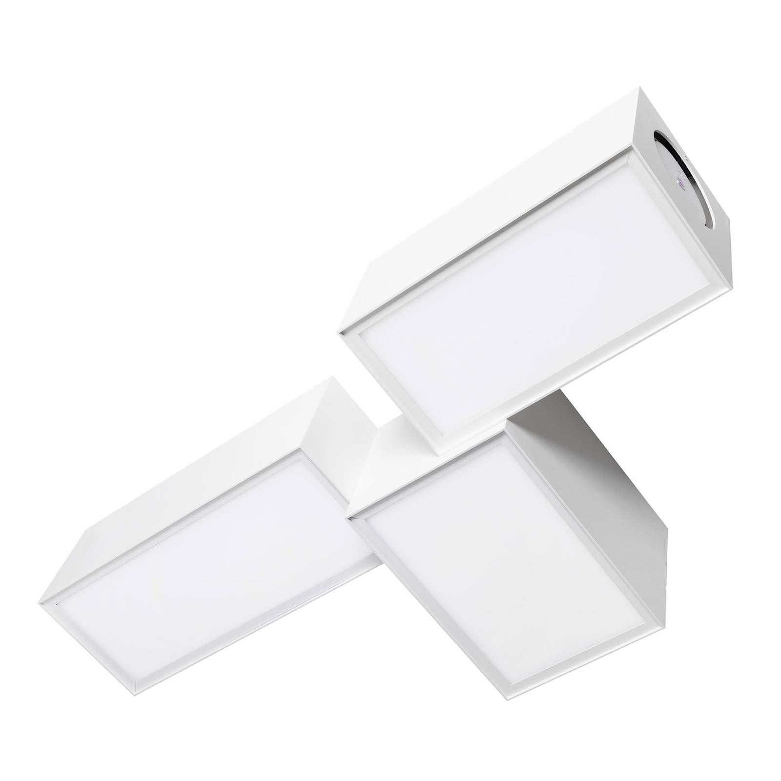 Ozonos Stella stropná lampa s AC-1 Plus, biela, Obývacia izba / jedáleň, kov, akryl, 80W, P: 106 cm, L: 55 cm, K: 22cm