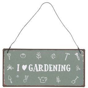 IB LAURSEN Plechová ceduľa I Love Gardening