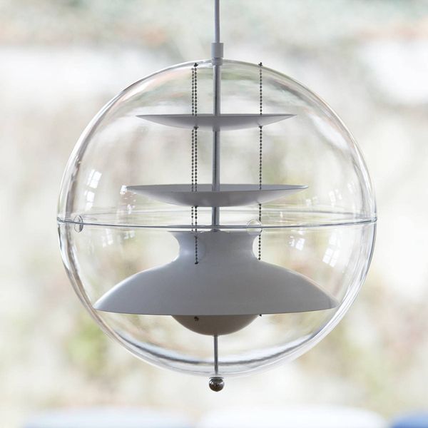 Verpan VERPAN Panto závesná lampa, 40 cm, Obývacia izba / jedáleň, akryl, hliník, E14, 60W