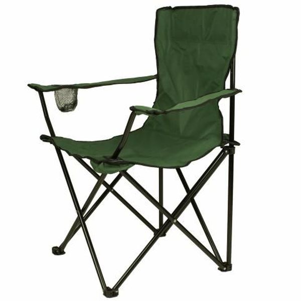 Divero 53 Skladacia stolička s držiakom - zelená