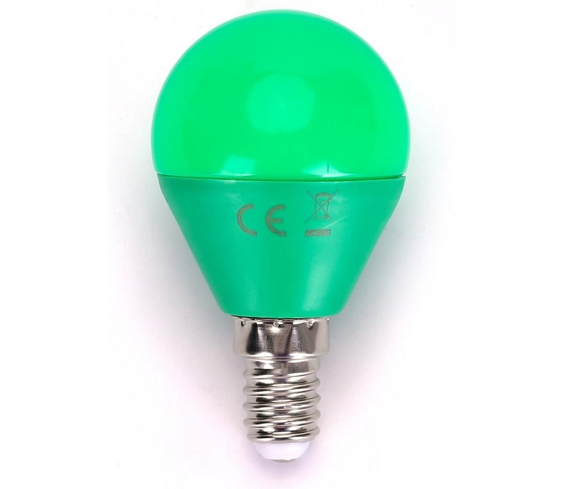 LED Žiarovka G45 E14/4W/230V zelená - Aigostar