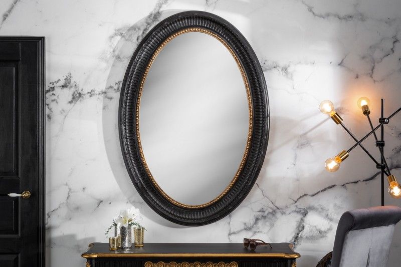 Nástenné zrkadlo Venice 135cm čierno-zlaté