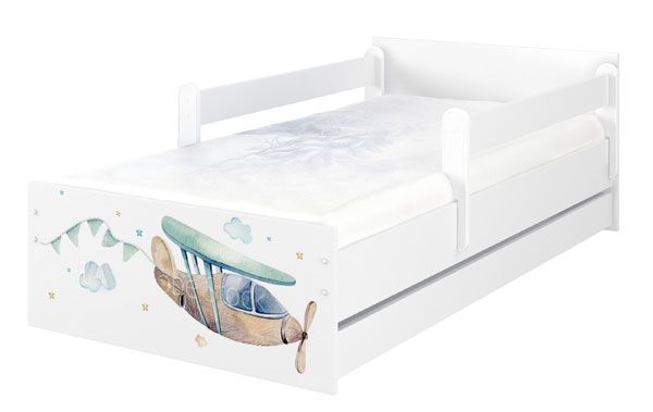 Detská posteľ MAX - 180x90 cm - DO NEBIES - biela