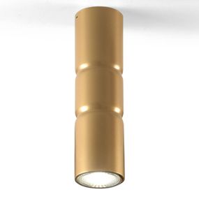 Metallux Stropné nadstavbové svietidlo Turbo stabilné zlaté, Obývacia izba / jedáleň, železo, GU10, 50W, K: 20cm