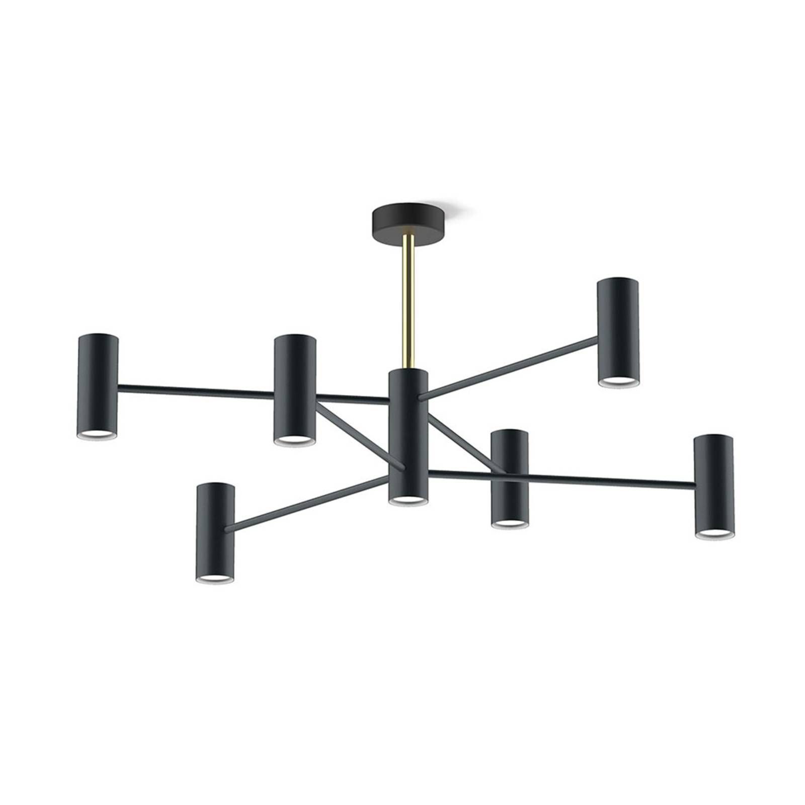 Modo Luce Chandelier strop 13pl 100cm čierne, Obývacia izba / jedáleň, kov, GU10, 28W, K: 49cm