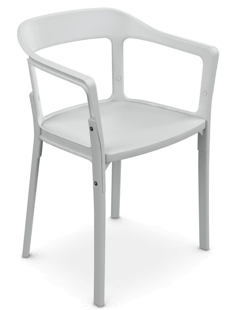 MAGIS - Stolička STEELWOOD CHAIR - biela