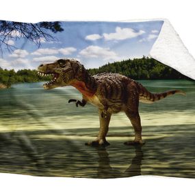 Deka Tyrannosaurus  (Rozmer: 200 x 140 cm, Podšitie baránkom: ÁNO)
