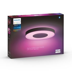 Philips Hue 41164/30 / P9 LED stropné svietidlo Infuse L 1x52,5W | 3700lm | 2200-6500K | RGB - stmievateľné, Bluetooth, White and color Ambiance, čierna