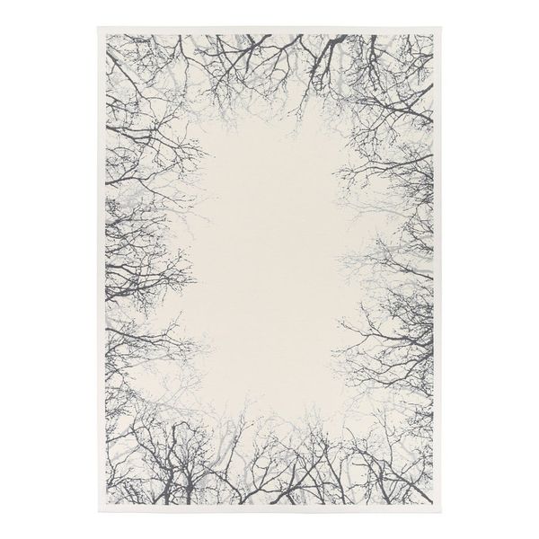 Biely vzorovaný obojstranný koberec Narma Puise, 70 × 140 cm