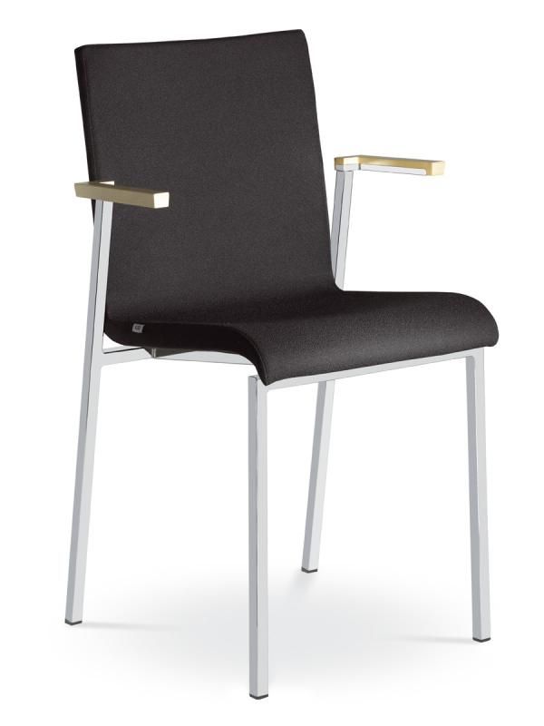 LD SEATING Konferenčná stolička TWIST 256-N2, kostra šedá