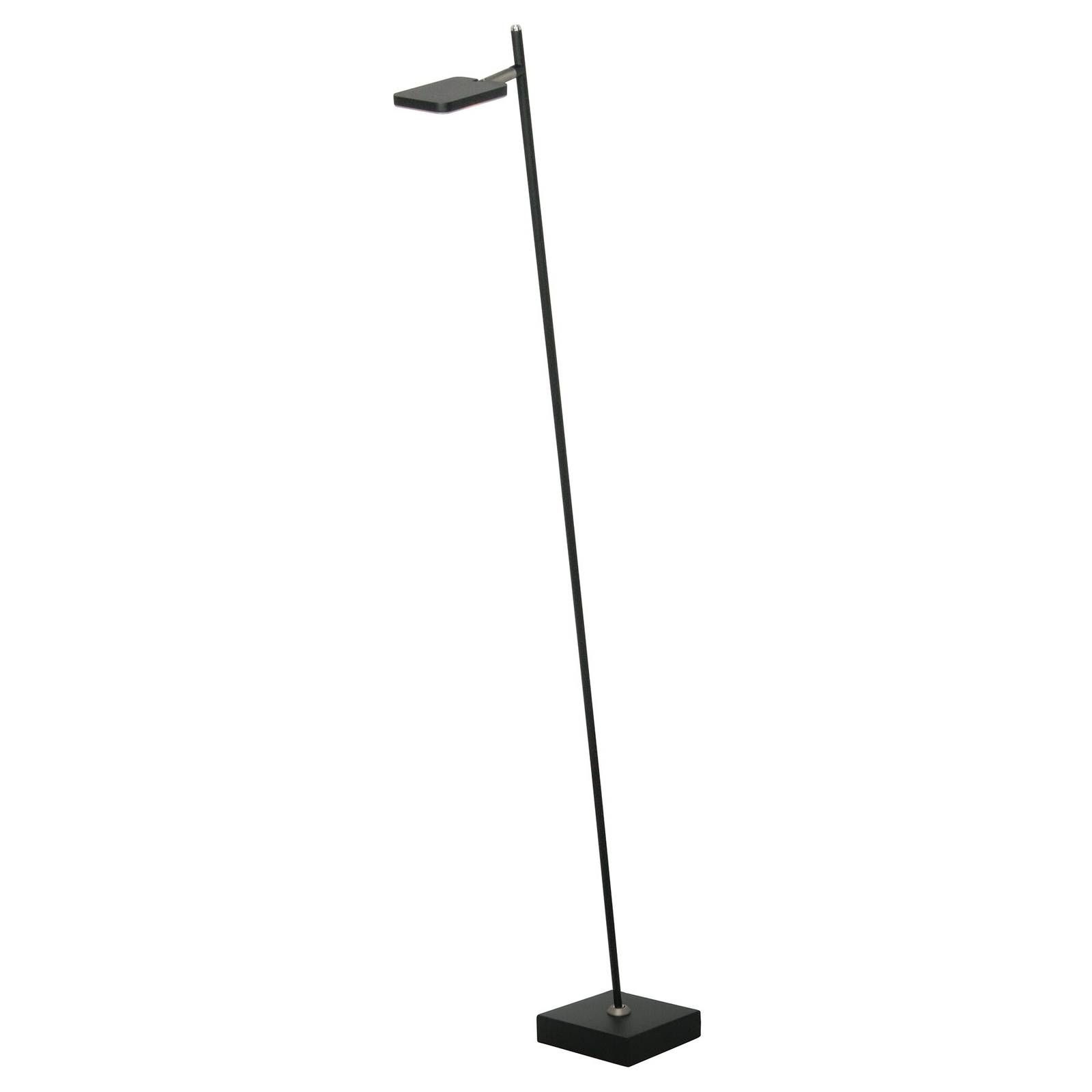 Freelight Stojaca LED lampa Block, 1-plameňová čierna, Obývacia izba / jedáleň, kov, 7.4W, K: 129cm