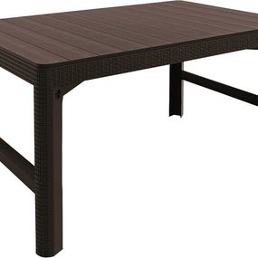 Záhradný stôl LYON rattan - hnedý