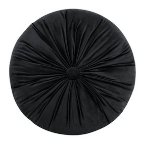 Zamatový vankúš v elegantnej čiernej farbe