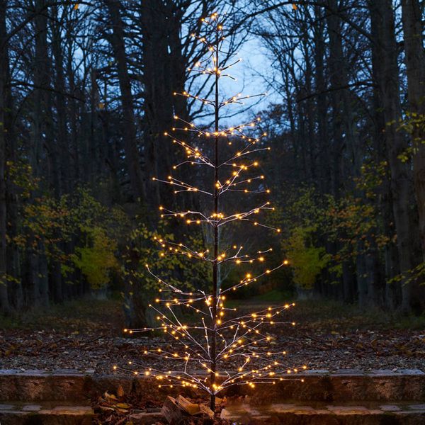 Sirius Zasnežený trblietavý LED strom Isaac, plast, kov, K: 160cm