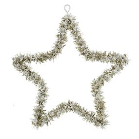 House Doctor Závesná vianočná ozdoba Joy Star Silver Oxidized 21 cm