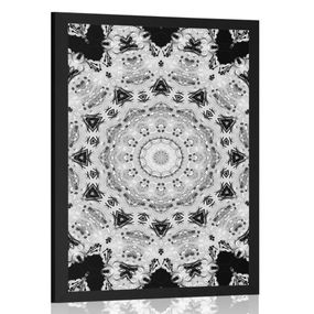 Plagát zaujímavá Mandala v čiernobielom prevedení - 40x60 black