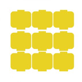 Pieris design Hlavičky - sada nálepiek na stenu žltá