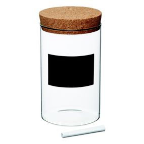 Dóza s tabuľovým štítkom Kitchen Craft Natural Elements, výška 18 cm