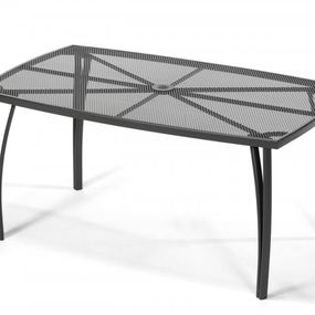 VerDesign, BABU záhradný kovový stôl, čierny kov - chróm, aluminium, strieborný...