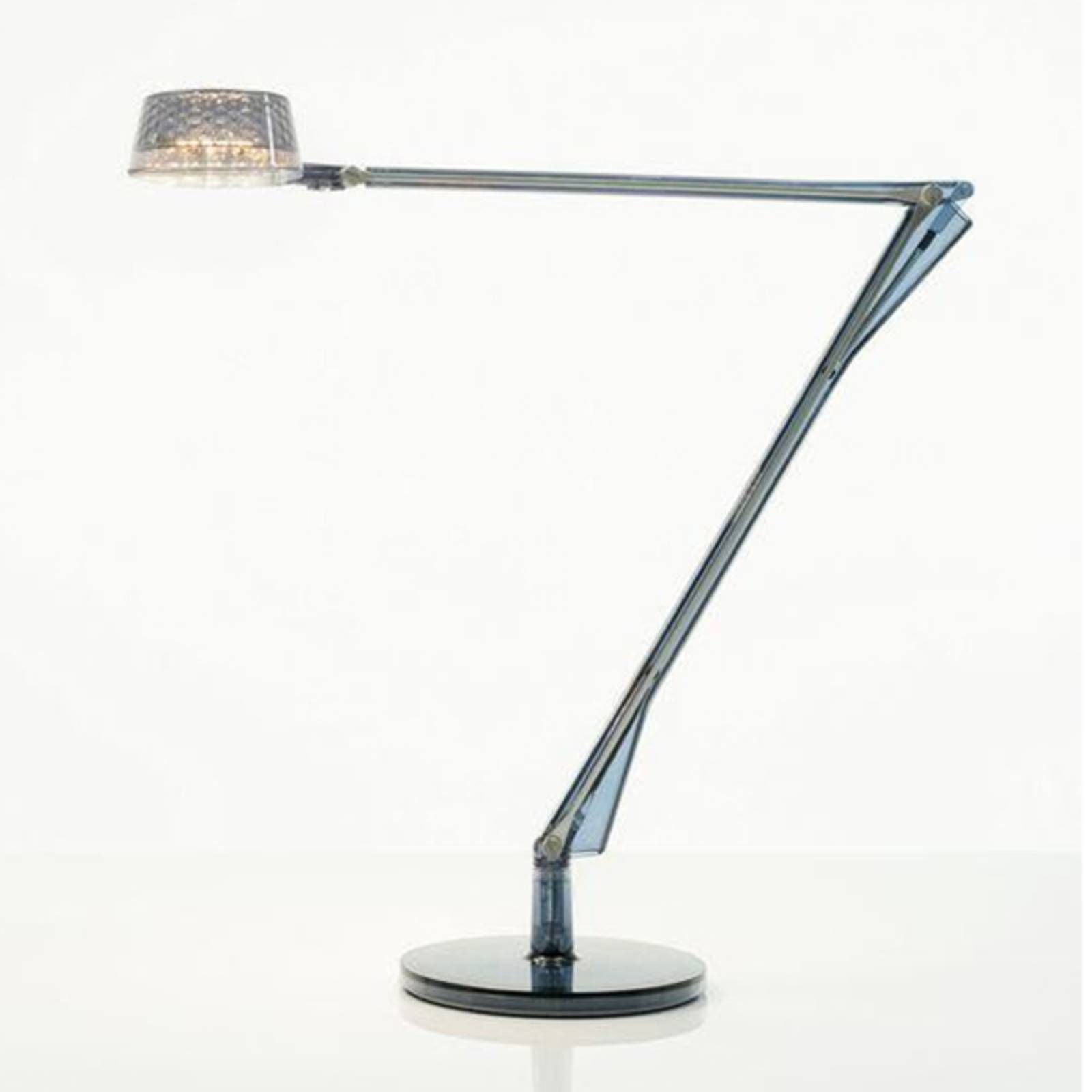 Kartell Aledin Dec – stolná LED lampa, modrá, Obývacia izba / jedáleň, polykarbonát, hliník, 5.6W, K: 113cm