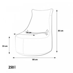 EF4017 Ecopuf Sedací vak Ecopuf - SEAT L Modern polyester DG38/NC15