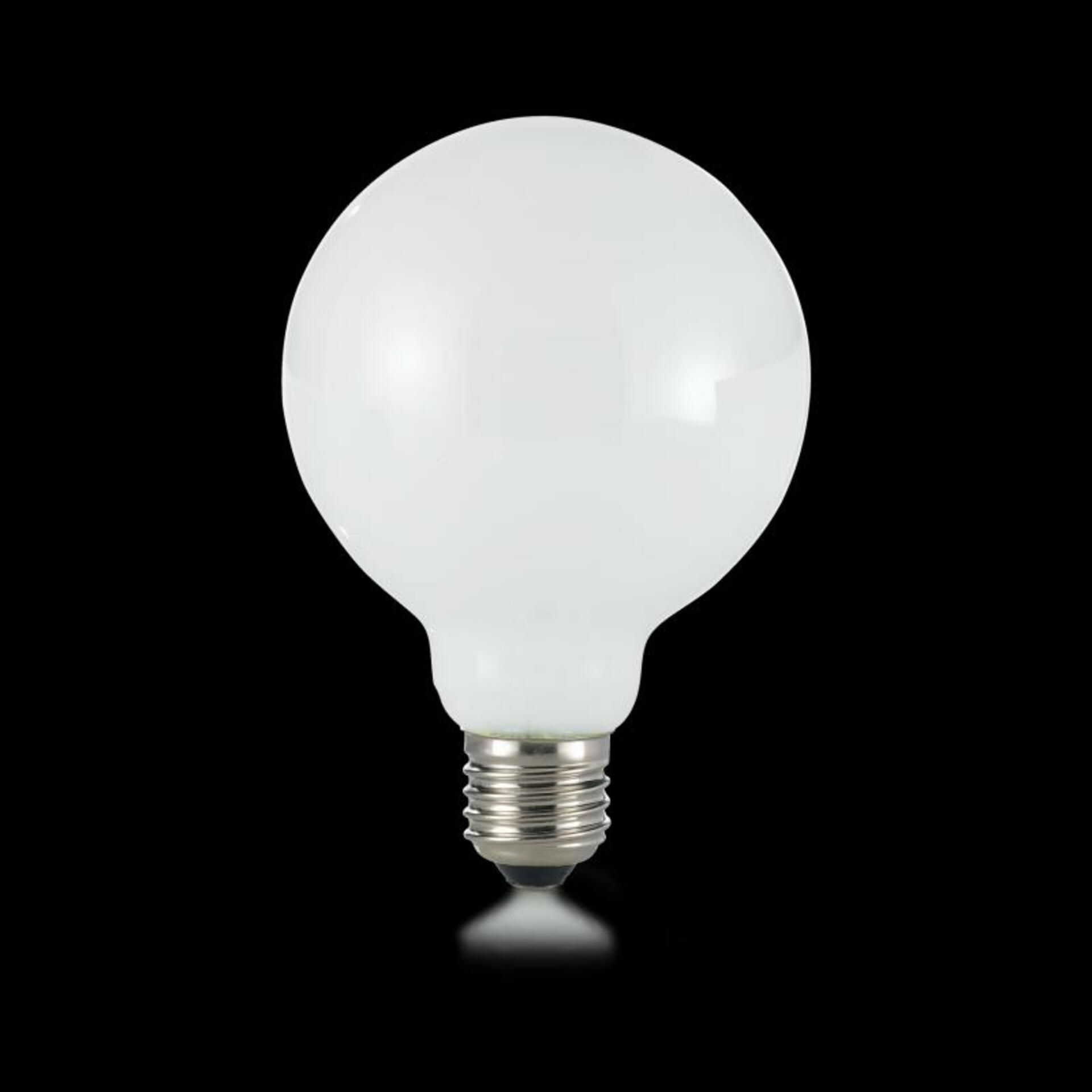 LED žárovka Ideal Lux Globo D095 Bianco 253442 E27 8W 760lm 4000K bílá