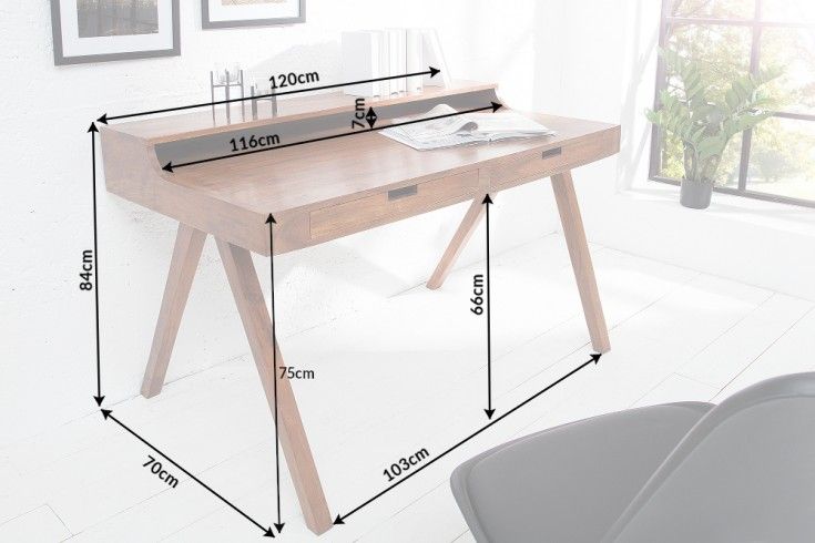 Písací stôl s úložným priestorom APIS Dekorhome 120x70x84 cm