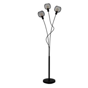 Eglo Vintage 43377 WRINGTON 1 Stojanová lampa E14 3x40W čierna