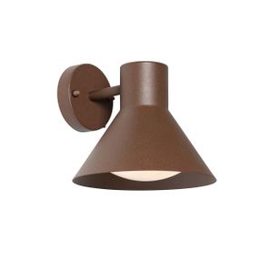 Industriële buitenwandlamp roestbruin kegel IP44 - Natas