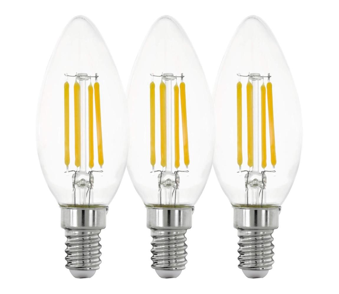 SADA 3x LED Žiarovka VINTAGE C35 E14/4W/230V 2700K - Eglo 12811