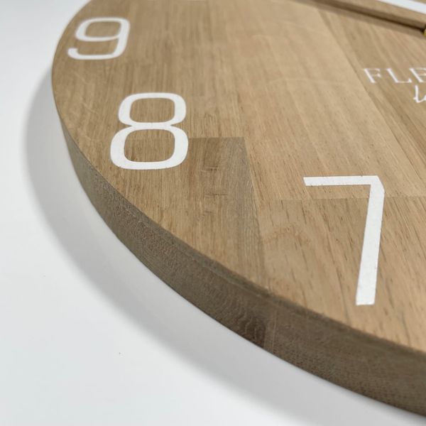 DomTextilu Kvalitné dubové nástenné hodiny 30 cm 56687