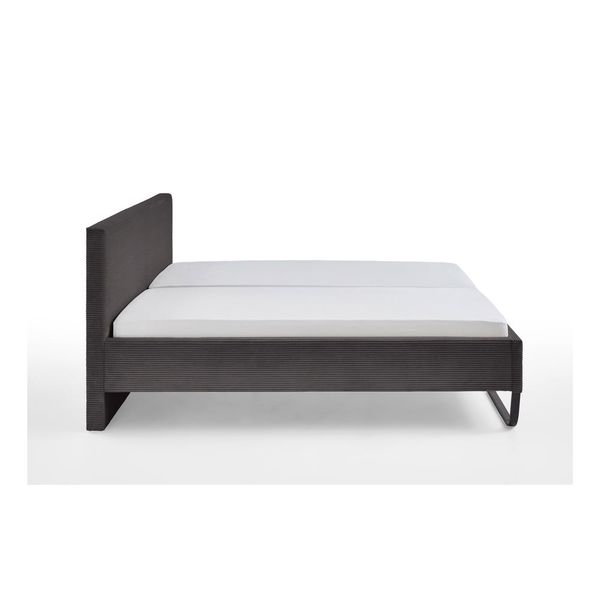 Sivá čalúnená dvojlôžková posteľ 180x200 cm Swing – Meise Möbel