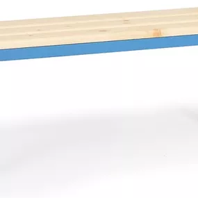 KOVO PRAKTIK Šatňová lavica 1 m, modrá podnož