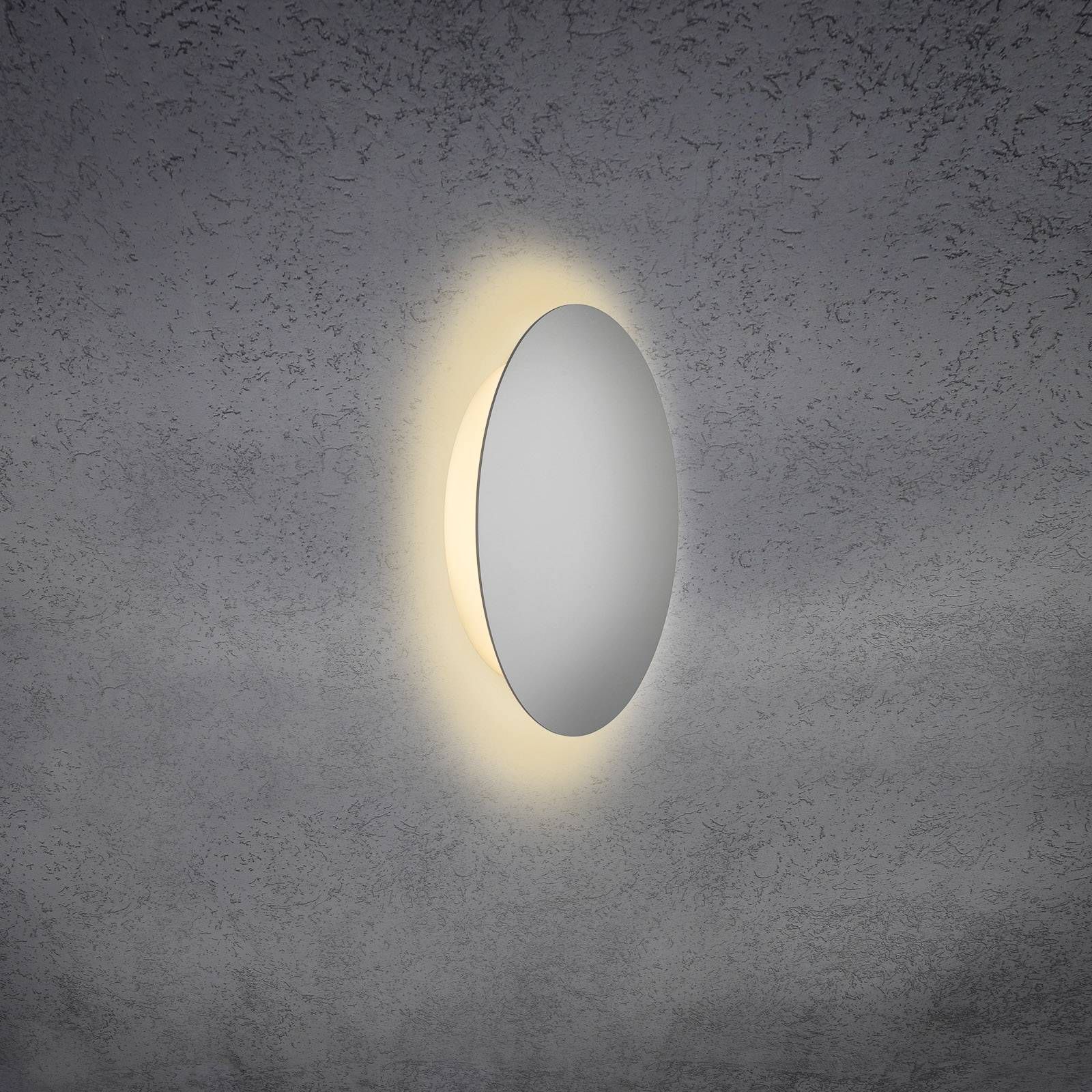 Escale Blade nástenné LED striebro matné Ø 24 cm, Obývacia izba / jedáleň, hliník, 9.6W