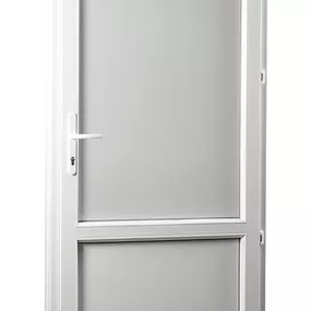 SKLADOVE-OKNA.sk - Vedľajšie vchodové dvere PREMIUM, plné, pravé - 980 x 2080 mm, barva biela