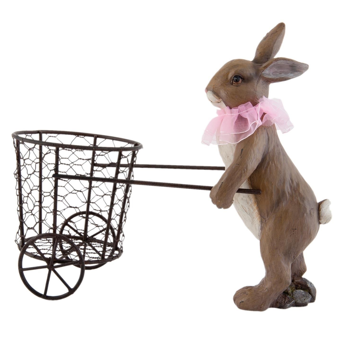 Dekorácia Zajac s košíkom - 31 * 14 * 26 cm
