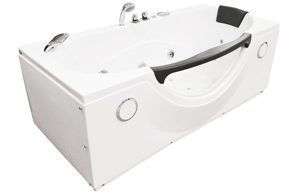 M-SPA - Kúpeľňová vaňa pravá s hydromasážou 1002 pre 1 osobu 180 x 85 x 65 cm