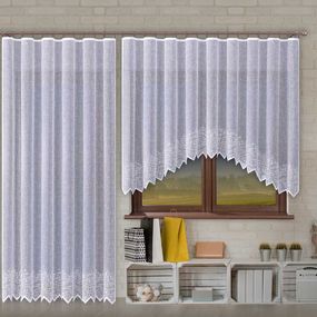 Forbyt, Hotová záclona alebo balkónový komplet, Olympia, biela 200 x 250 cm