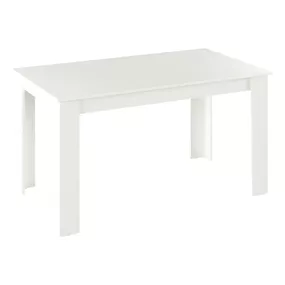  Jedálenský stôl, biela, 140x80 cm, GENERAL NEW