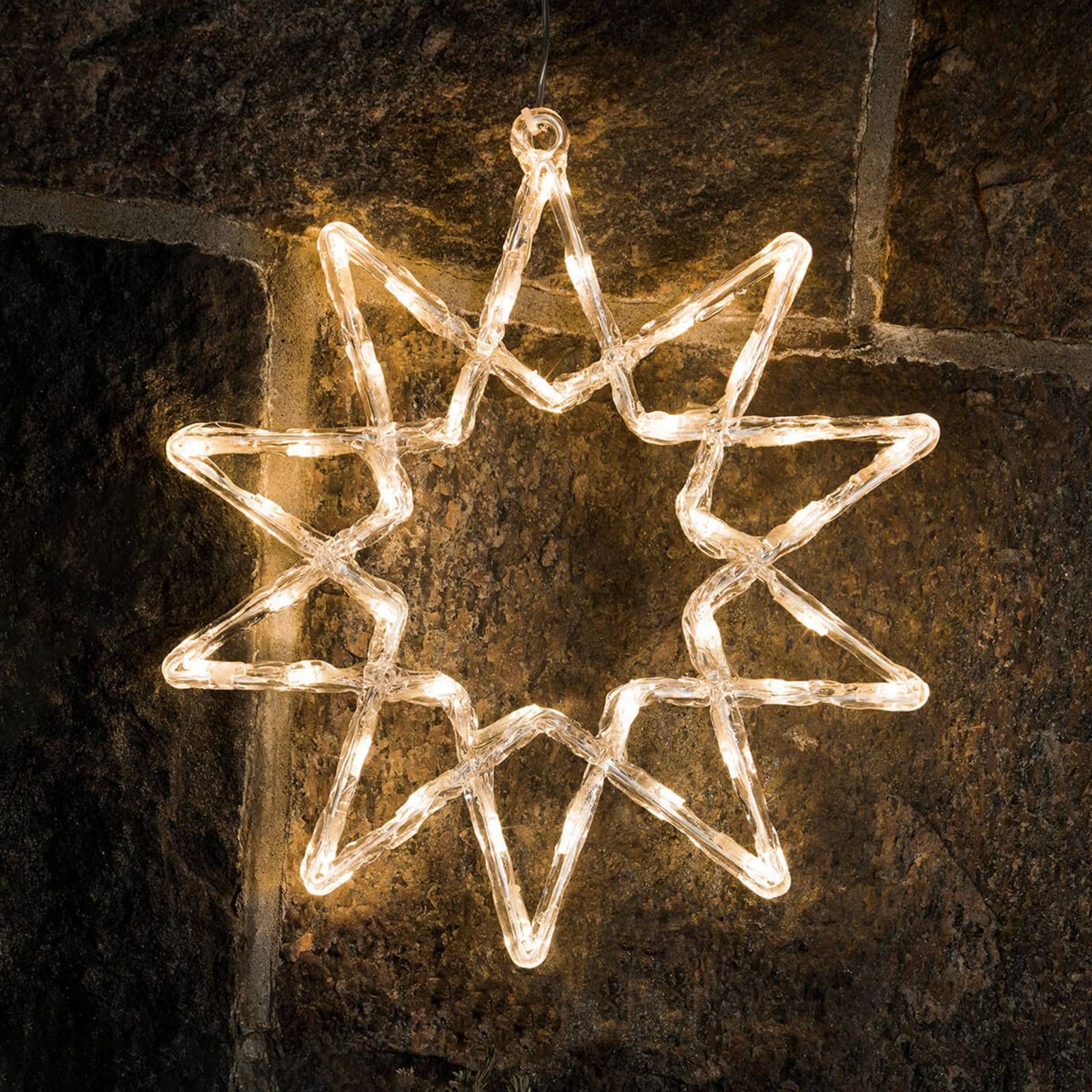 Konstsmide Christmas LED hviezda pre vonkajšiu dekoráciu 38 cm, plast, Energialuokka: G