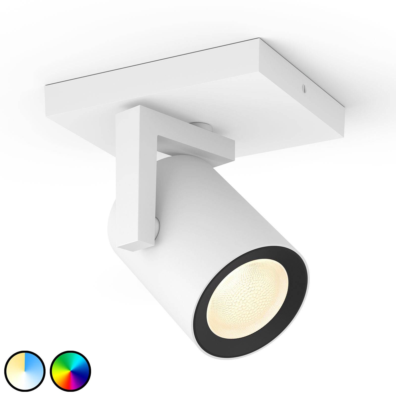 Philips Hue Argenta bodové LED svetlo 1-pl, biele, Obývacia izba / jedáleň, hliník, plast, GU10, 5.7W, P: 9 cm, L: 9 cm, K: 11cm