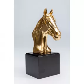 KARE Design Soška Kůň Spirit - zlatá, 27cm