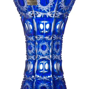 Krištáľová váza Petra, farba modrá, výška 155 mm