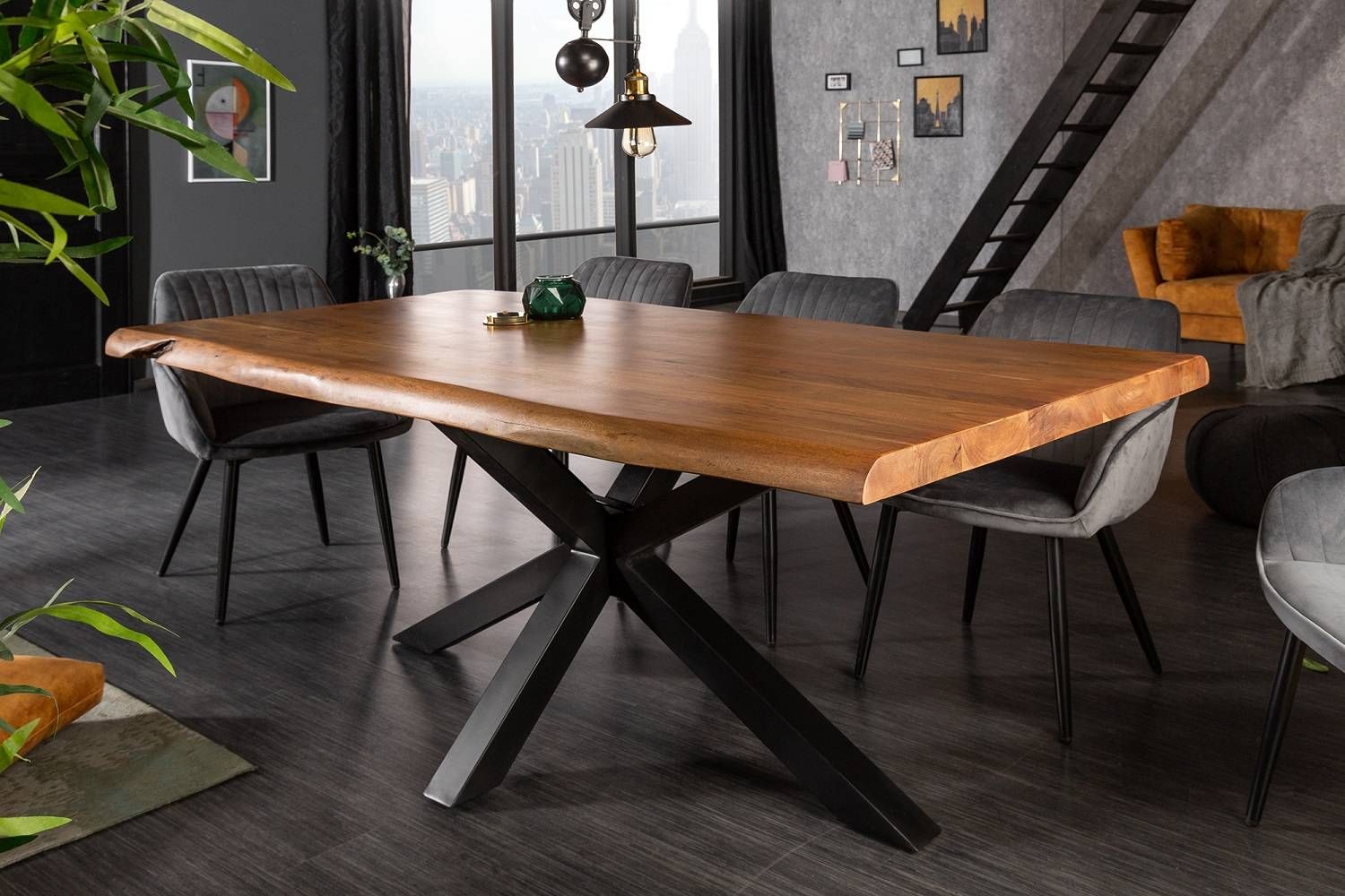 LuxD Dizajnový jedálenský stôl Massive Nature 180 cm akácia