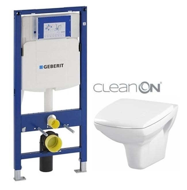 GEBERIT Duofix bez tlačidla + WC CERSANIT CLEANON CARINA + SEDADLO 111.300.00.5 CA1