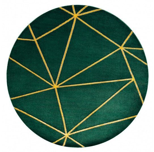 Dywany Łuszczów Kusový koberec Emerald 1013 green and gold kruh - 120x120 (priemer) kruh cm