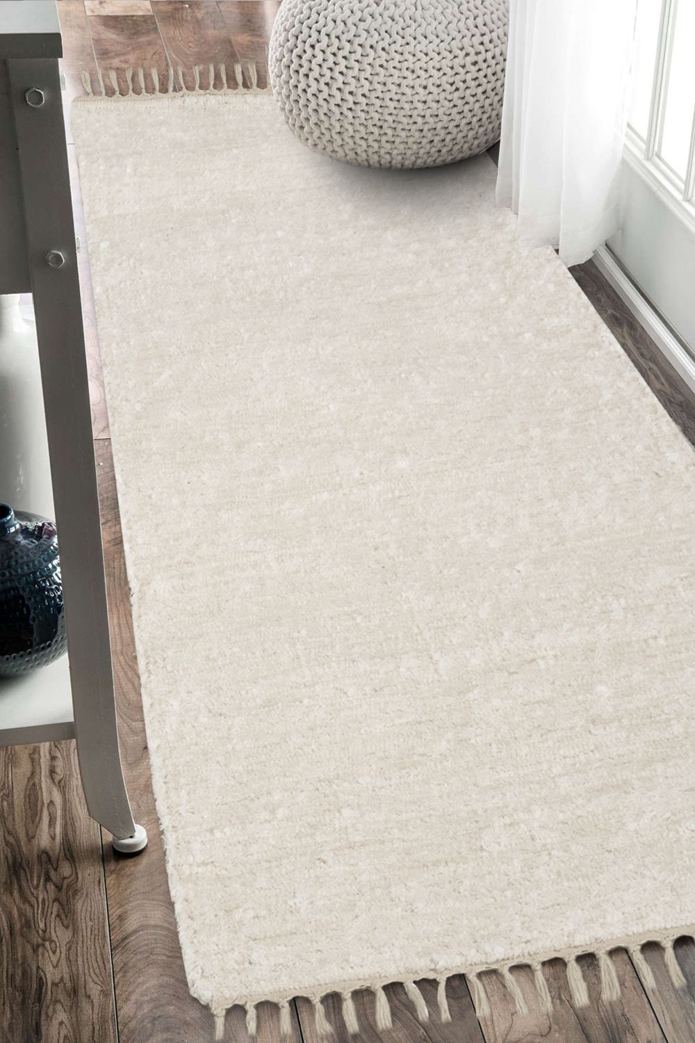 Ručne tkaný koberec - Béžový 50x100 cm