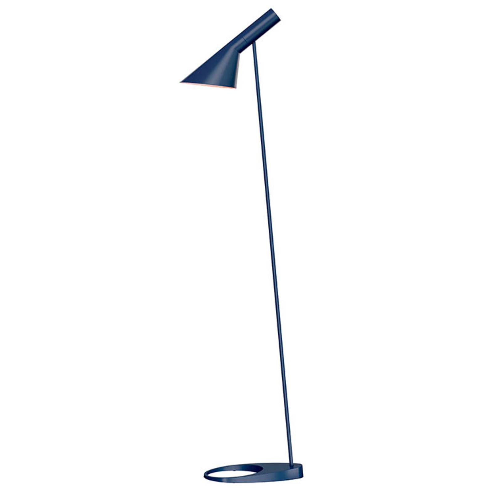 Louis Poulsen AJ - stojaca lampa, polnočná modrá, Obývacia izba / jedáleň, oceľ, zinkový tlakový odliatok, E27, 20W, L: 17.8 cm, K: 130cm