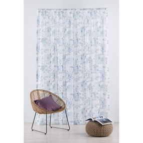 Bielo-modrá záclona 300x260 cm Elsa - Mendola Fabrics