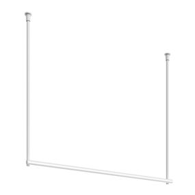 FLOS Infra-Structure C2 LED stropná lampa biela, Obývacia izba / jedáleň, lisovaný hliník, 30W, P: 120 cm, K: 105.2cm